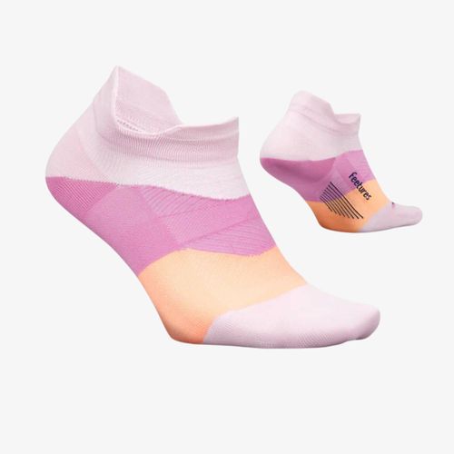 Medias Feetures Elite Light Cushion Rosado Naranja